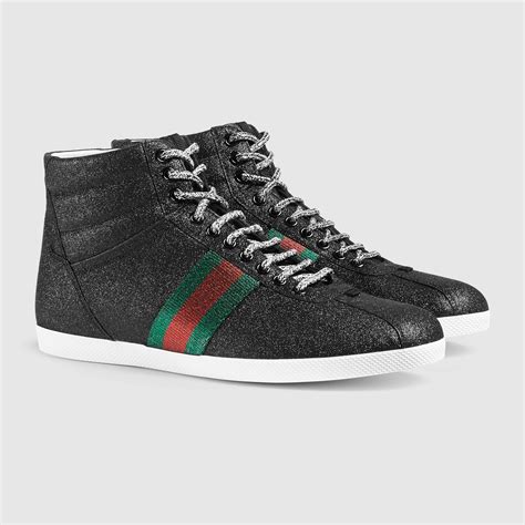 glitter gucci shoes mens|Gucci glitter web sneakers.